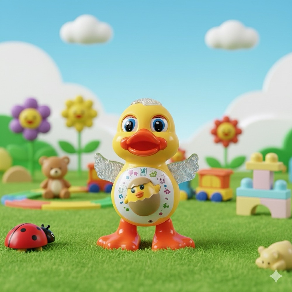 Colorful Duck Toy with Lights and Sounds